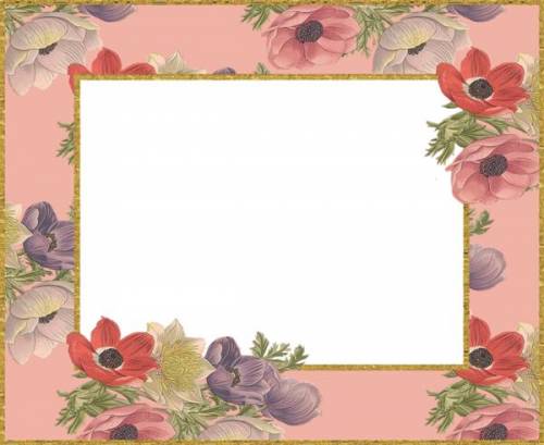 Красивая рамка. Цветы на розовом фоне