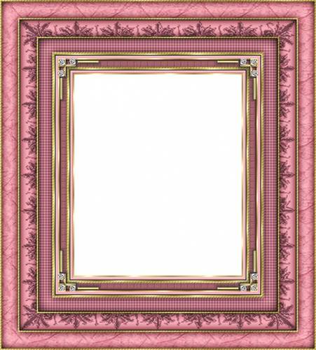 Розовая рамка с камешками в углах