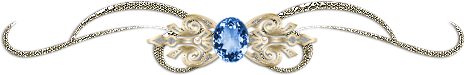 Разделитель серебряный с синим камнем