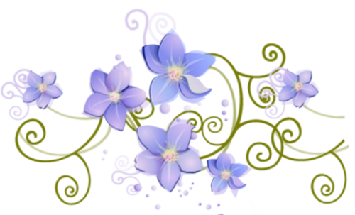 Нежные голубые цветы. Разделитель