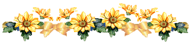 Желтые цветы и бантики. Разделитель
