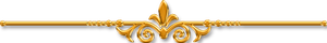 Разделитель золотой со стилизованным цветком в центре