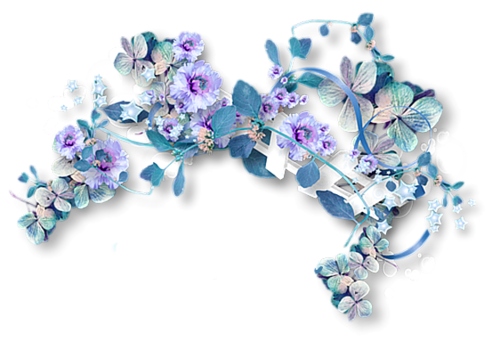 Разделитель с голубовато-фиолетовыми цветами