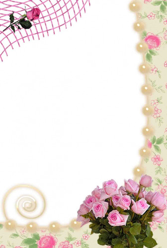 Свадебная рамка для поздравлений с розовыми розами