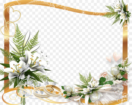 Свадебная рамка для поздравлений с лилиями