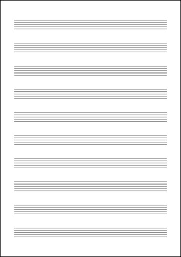 Стандартный нотный лист А4 формата