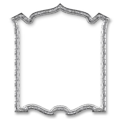Серебряная рамка необычной формы