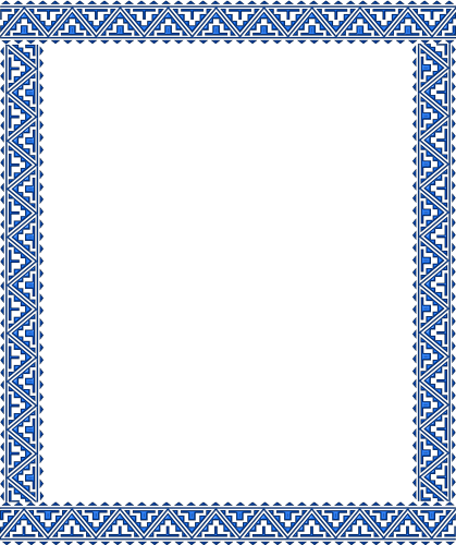 Рамочка для текста с голубым орнаментом
