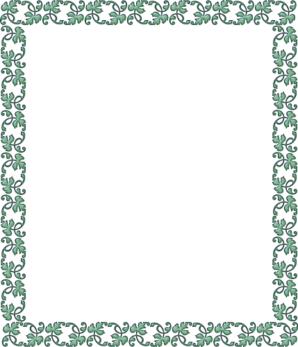 Рамочка для текста с зеленым травяным орнаментом