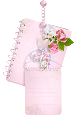 Виньетка для надписей - блокнотик с цветком