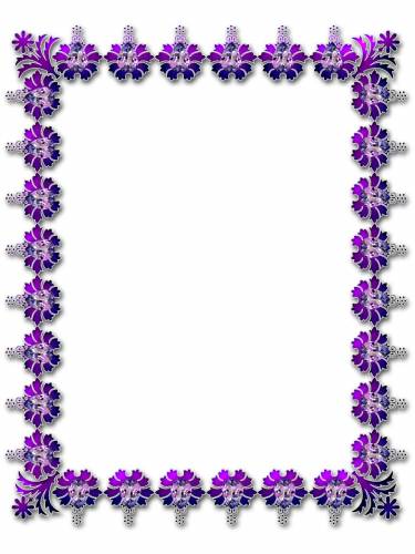 Рамка из фиолетовых цветов