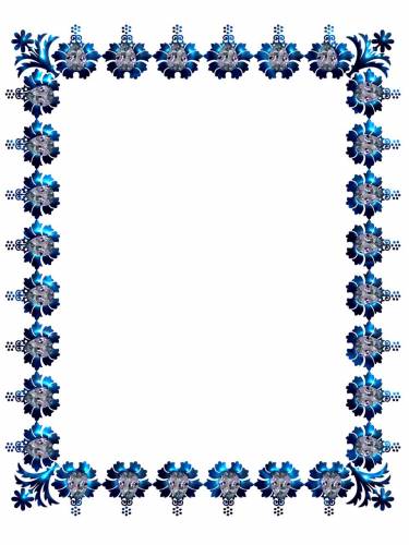 Рамка из сине-голубых цветов