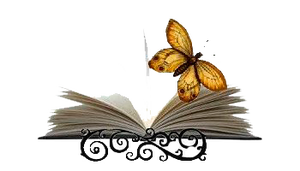 Бабочка на открытой книге. Украшение текста презентации