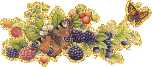 Бабочки на ягодах. Декор
