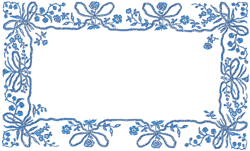 Рамочка для текста с орнаментом голубым