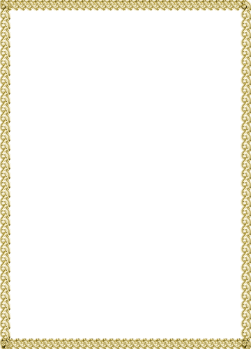 Рамочка для текста золотистая, средней ширины
