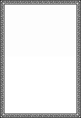 Рамочка для текста черно-белая с египетским орнаментом