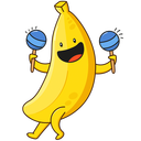 Банан с погремушками