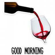 Доброе утро! Наливается красное вино