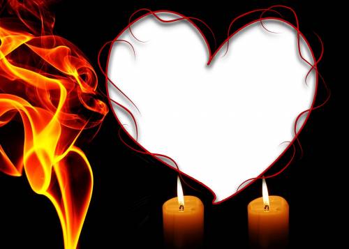 Сердце и две свечи. Для влюбленных