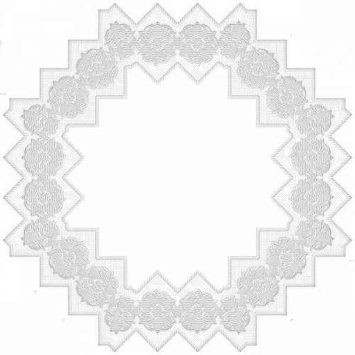 Белая рамка-восьмигранник с розами