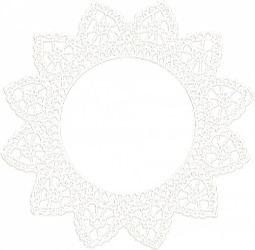 Белая кружевная рамочка -цветок