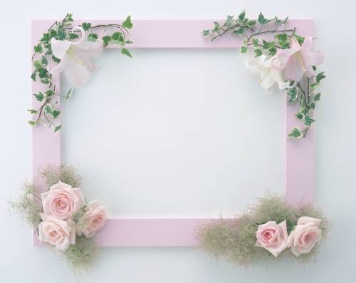 Рамка для фото с розами и лилиями